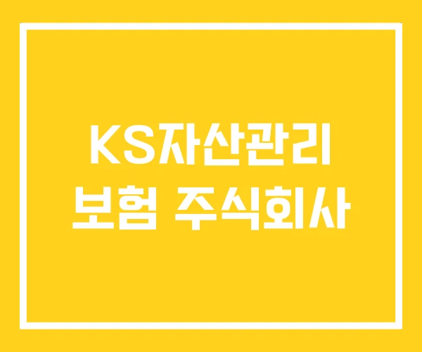 KS자산관리 보험 주식회사