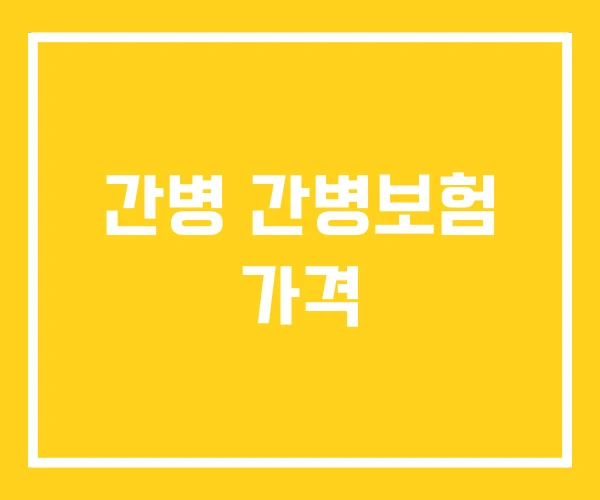 간병 간병보험 가격 간병 간병보험 가격