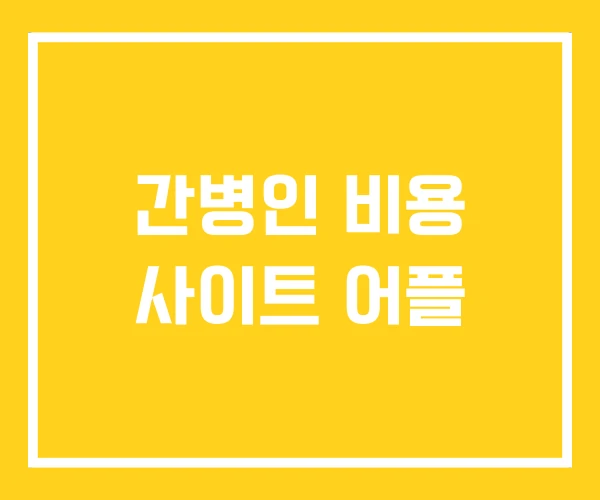 간병인 비용 사이트 어플