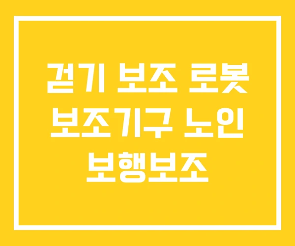 걷기 보조 로봇 보조기구 노인 보행보조 걷기 보조 로봇 보조기구 노인 보행보조