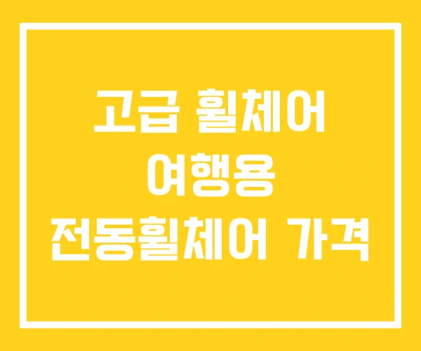 고급 휠체어 여행용 전동휠체어 가격