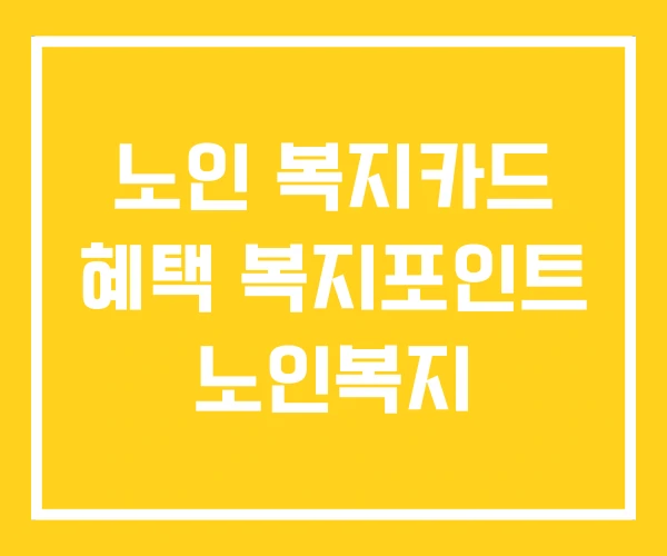 노인 복지카드 혜택 복지포인트 노인복지 노인 복지카드 혜택 복지포인트 노인복지