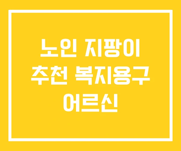 노인 지팡이 추천 복지용구 어르신
