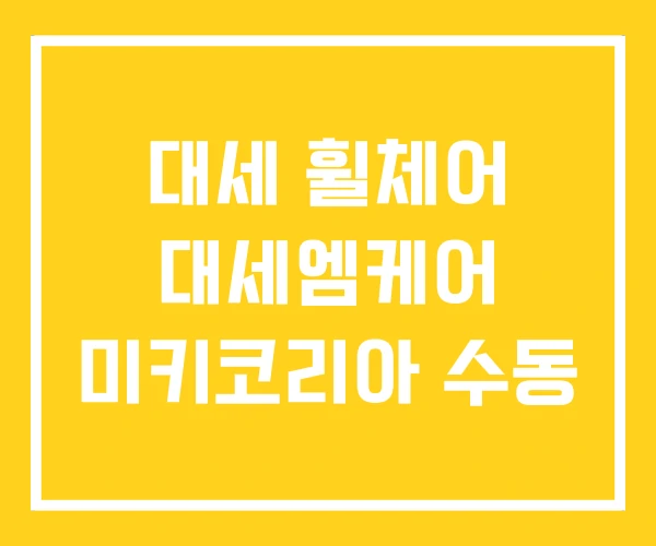 대세 휠체어 대세엠케어 미키코리아 수동 대세 휠체어 대세엠케어 미키코리아 수동