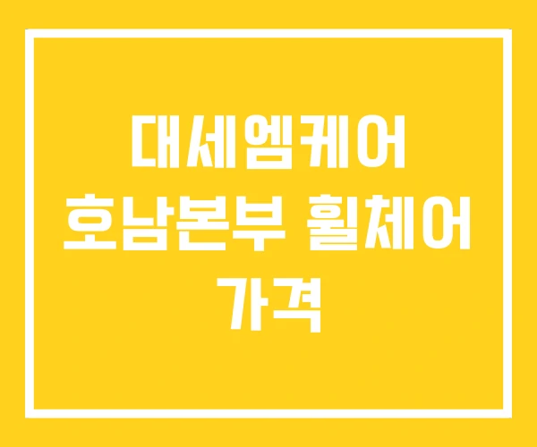 대세엠케어 호남본부 휠체어 가격 대세엠케어 호남본부 휠체어 가격