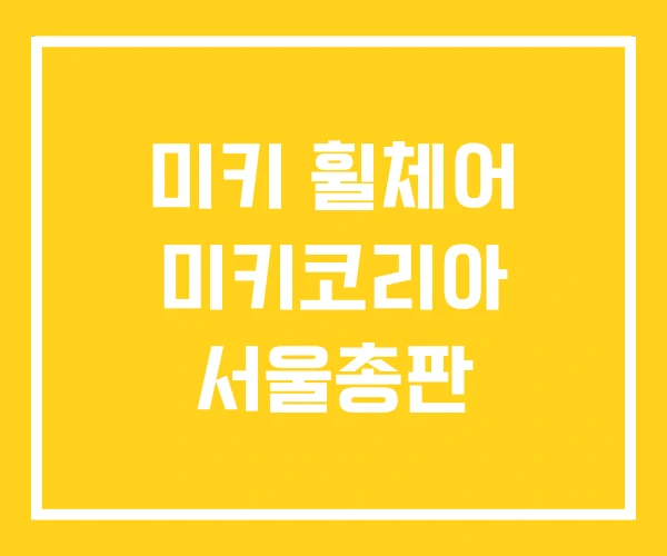 미키 휠체어 미키코리아 서울총판 미키 휠체어 미키코리아 서울총판