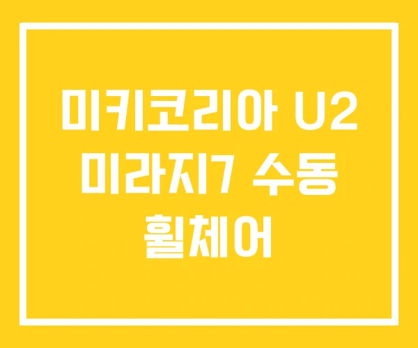 미키코리아 U2 미라지7 수동 휠체어 미키코리아 U2 미라지7 수동 휠체어