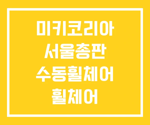 미키코리아 서울총판 수동휠체어 휠체어 미키코리아 서울총판 수동휠체어 휠체어