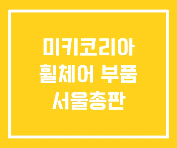 미키코리아 휠체어 부품 서울총판 미키코리아 휠체어 부품 서울총판