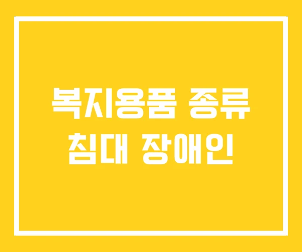 복지용품 종류 침대 장애인 복지용품 종류 침대 장애인