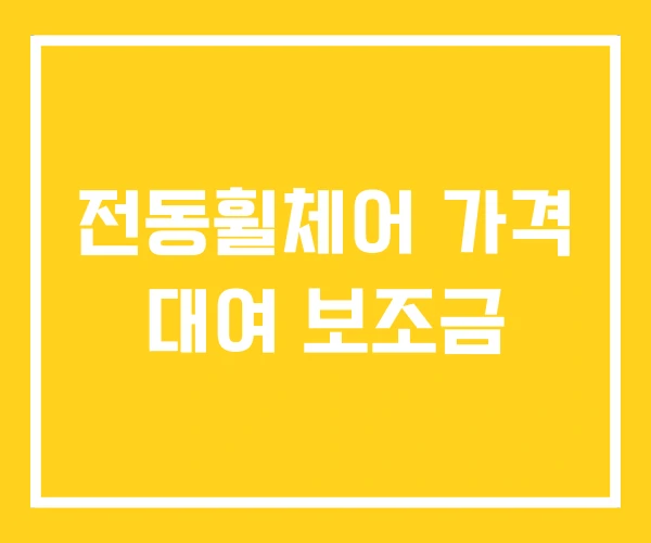 전동휠체어 가격 대여 보조금 전동휠체어 가격 대여 보조금
