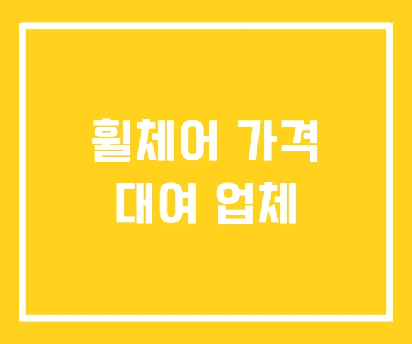 휠체어 가격 대여 업체 휠체어 가격 대여 업체
