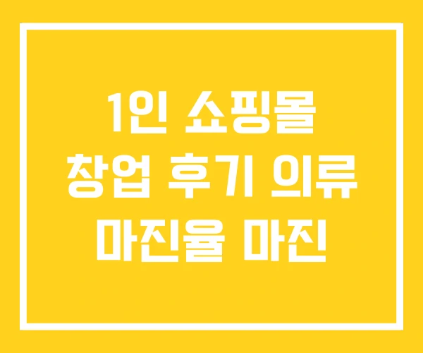 1인 쇼핑몰 창업 후기 의류 마진율 마진 1인 쇼핑몰 창업 후기 의류 마진율 마진