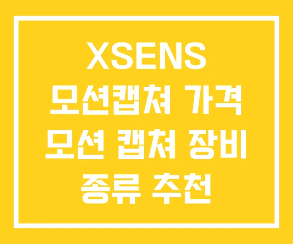 XSENS 모션캡쳐 가격 모션 캡쳐 장비 종류 추천