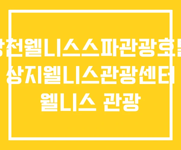강천웰니스스파관광호텔 상지웰니스관광센터 웰니스 관광 강천웰니스스파관광호텔 상지웰니스관광센터 웰니스 관광