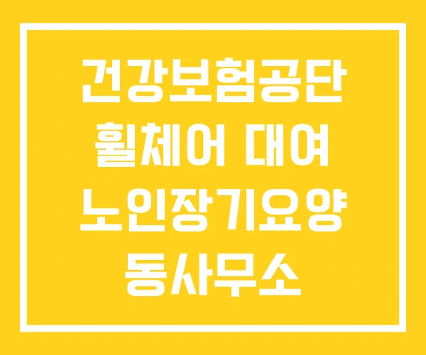 건강보험공단 휠체어 대여 노인장기요양 동사무소 건강보험공단 휠체어 대여 노인장기요양 동사무소