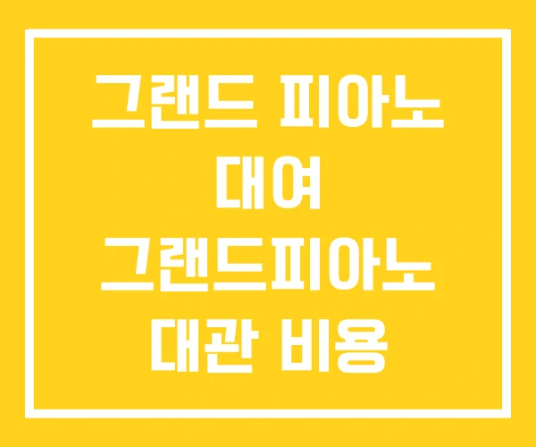 그랜드 피아노 대여 그랜드피아노 대관 비용 그랜드 피아노 대여 그랜드피아노 대관 비용