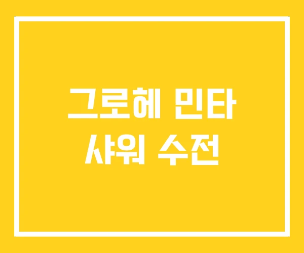 그로헤 민타 샤워 수전
