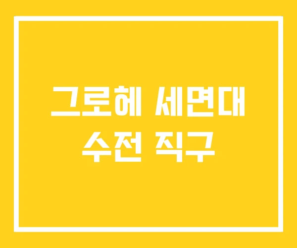 그로헤 세면대 수전 직구