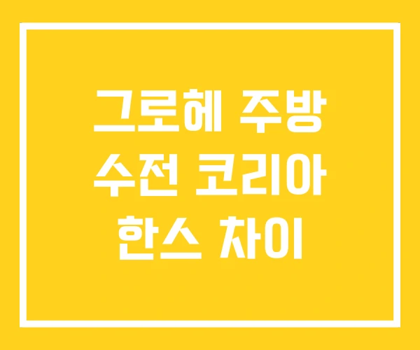 그로헤 주방 수전 코리아 한스 차이 그로헤 주방 수전 코리아 한스 차이