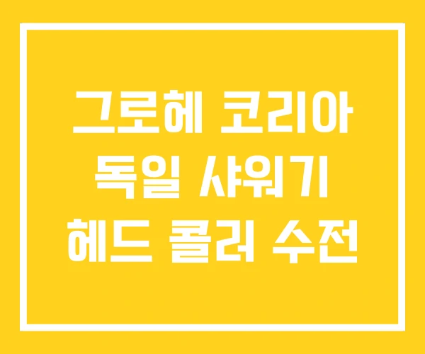 그로헤 코리아 독일 샤워기 헤드 콜러 수전 그로헤 코리아 독일 샤워기 헤드 콜러 수전
