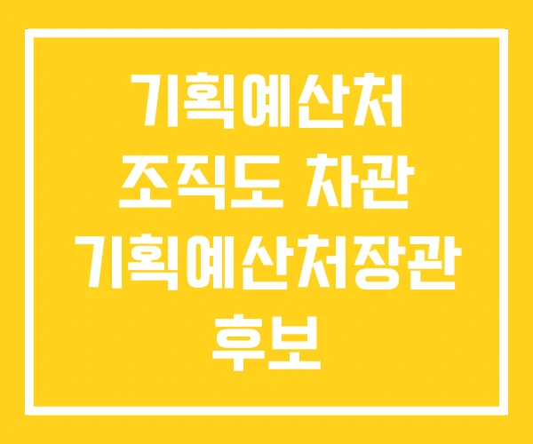 기획예산처 조직도 차관 기획예산처장관 후보 기획예산처 조직도 차관 기획예산처장관 후보