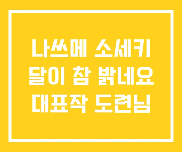 나쓰메 소세키 달이 참 밝네요 대표작 도련님 나쓰메 소세키 달이 참 밝네요 대표작 도련님