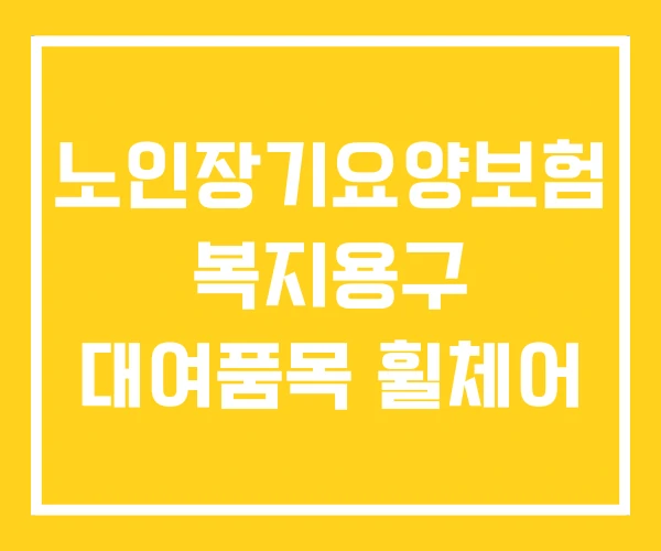 노인장기요양보험 복지용구 대여품목 휠체어 노인장기요양보험 복지용구 대여품목 휠체어