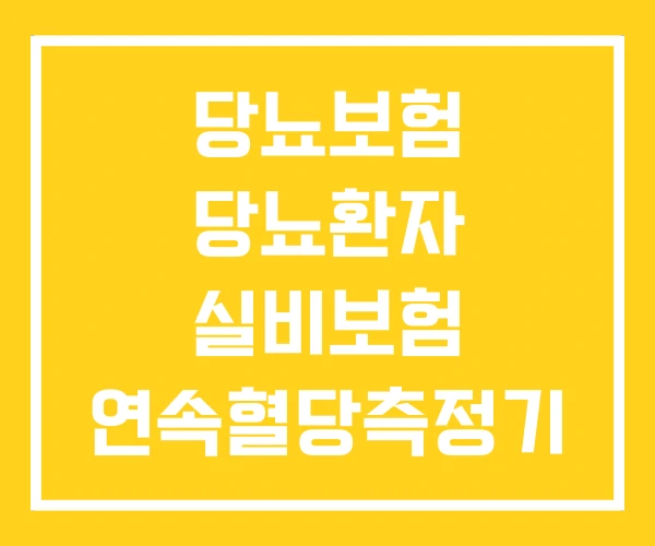 당뇨보험 당뇨환자 실비보험 연속혈당측정기 실비 보험 당뇨보험 당뇨환자 실비보험 연속혈당측정기 실비 보험