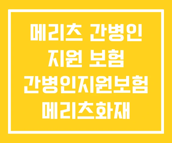 메리츠 간병인 지원 보험 간병인지원보험 메리츠화재 메리츠 간병인 지원 보험 간병인지원보험 메리츠화재