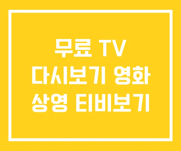무료 TV 다시보기 영화 상영 티비보기 무료 TV 다시보기 영화 상영 티비보기