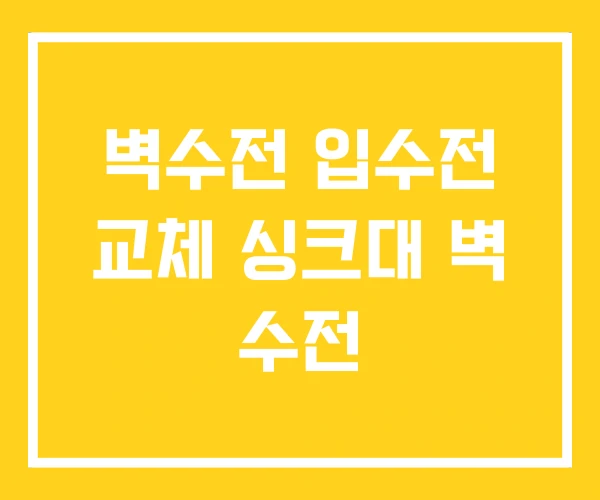 벽수전 입수전 교체 싱크대 벽 수전 벽수전 입수전 교체 싱크대 벽 수전