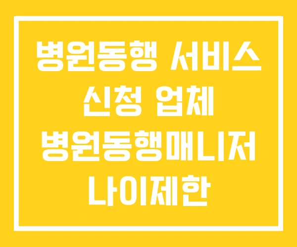 병원동행 서비스 신청 업체 병원동행매니저 나이제한 병원동행 서비스 신청 업체 병원동행매니저 나이제한