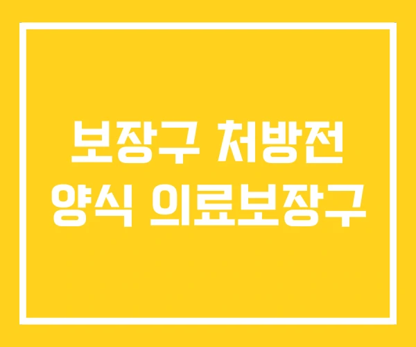 보장구 처방전 양식 의료보장구 보장구 처방전 양식 의료보장구
