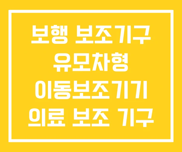 보행 보조기구 유모차형 이동보조기기 의료 보조 기구 종류 보행 보조기구 유모차형 이동보조기기 의료 보조 기구 종류