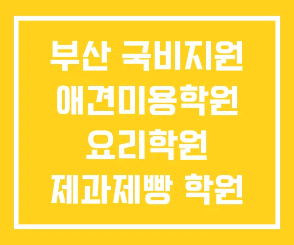 부산 국비지원 애견미용학원 요리학원 제과제빵 학원 부산 국비지원 애견미용학원 요리학원 제과제빵 학원