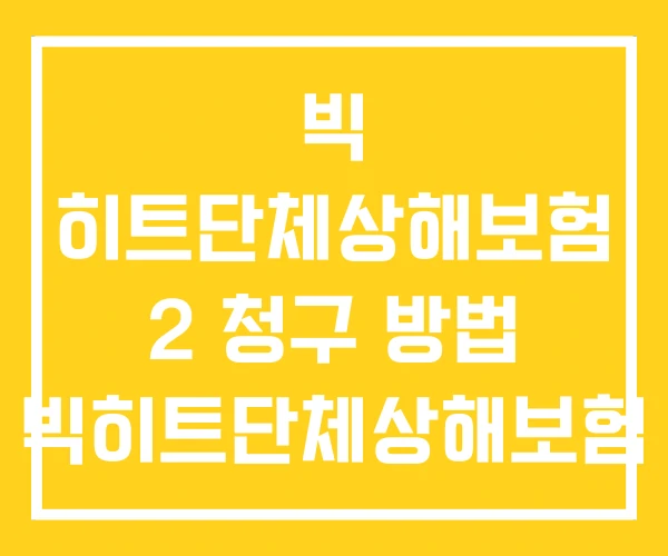 빅 히트단체상해보험 2 청구 방법 빅히트단체상해보험 실비 빅 히트단체상해보험 2 청구 방법 빅히트단체상해보험 실비