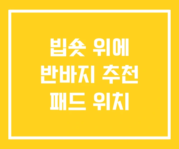 빕숏 위에 반바지 추천 패드 위치 빕숏 위에 반바지 추천 패드 위치
