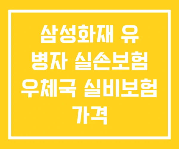 삼성화재 유 병자 실손보험 우체국 실비보험 가격 삼성화재 유 병자 실손보험 우체국 실비보험 가격