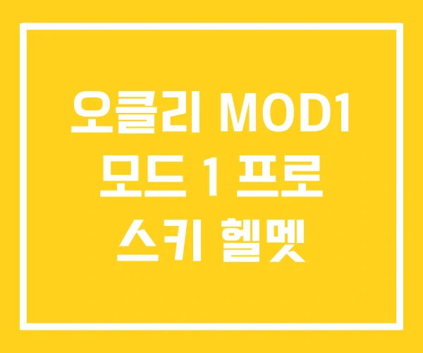 오클리 MOD1 모드 1 프로 스키 헬멧