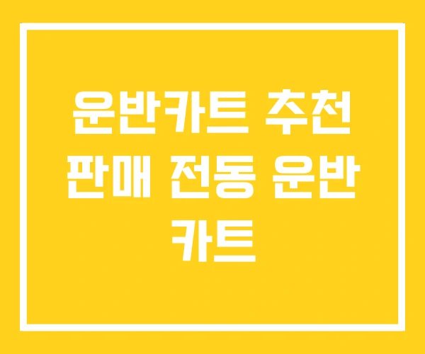 운반카트 추천 판매 전동 운반 카트