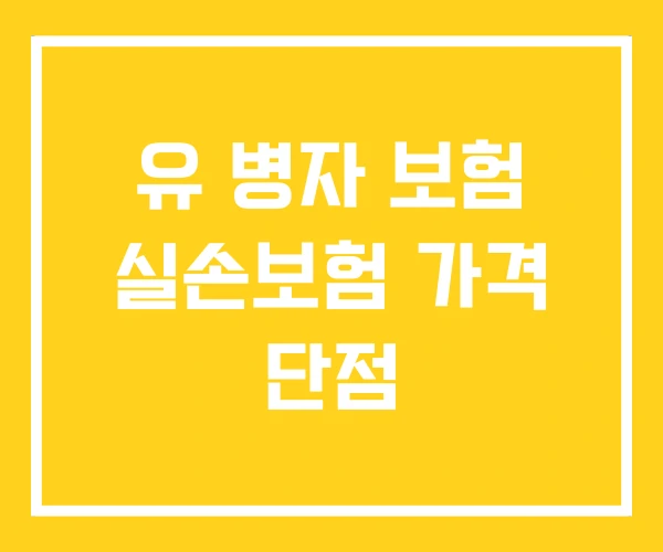 유 병자 보험 실손보험 가격 단점 유 병자 보험 실손보험 가격 단점