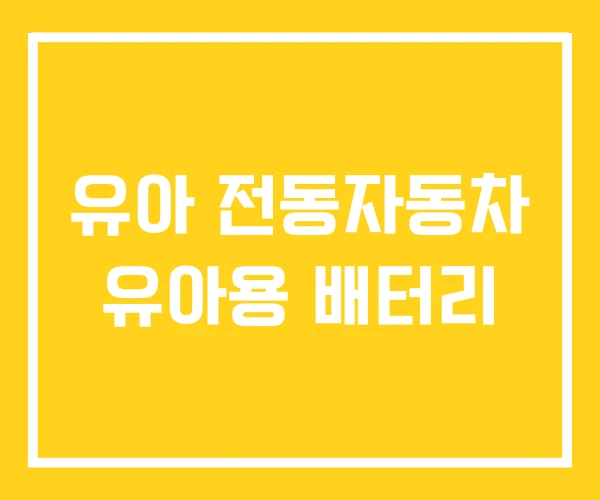 유아 전동자동차 유아용 배터리 유아 전동자동차 유아용 배터리