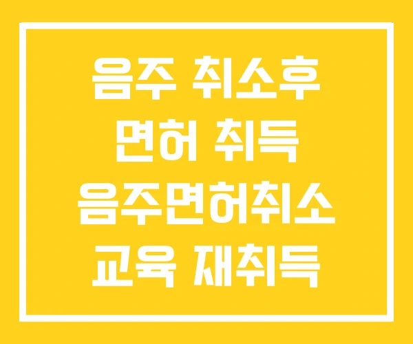 음주 취소후 면허 취득 음주면허취소 교육 재취득 음주 취소후 면허 취득 음주면허취소 교육 재취득