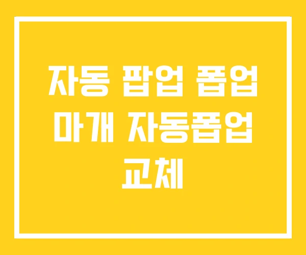 자동 팝업 폽업 마개 자동폽업 교체 자동 팝업 폽업 마개 자동폽업 교체