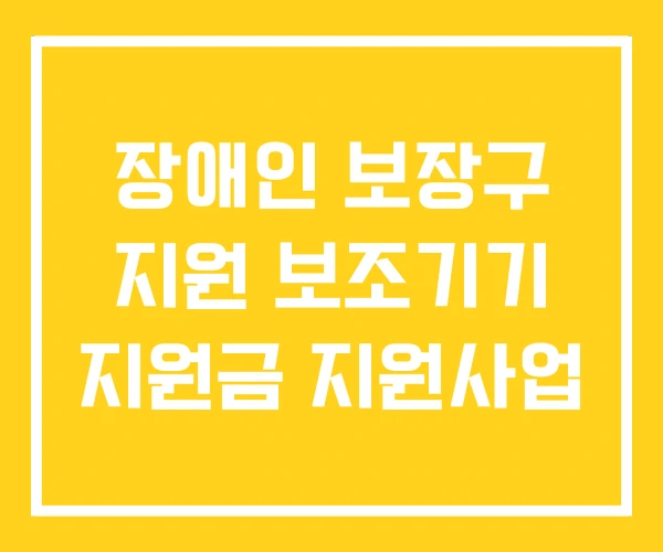 장애인 보장구 지원 보조기기 지원금 지원사업 장애인 보장구 지원 보조기기 지원금 지원사업