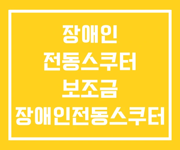 장애인 전동스쿠터 보조금 장애인전동스쿠터 가격 장애인 전동스쿠터 보조금 장애인전동스쿠터 가격