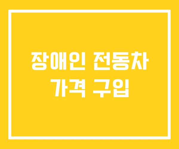장애인 전동차 가격 구입 장애인 전동차 가격 구입