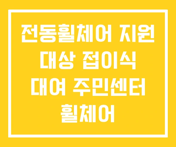 전동휠체어 지원 대상 접이식 대여 주민센터 휠체어 전동휠체어 지원 대상 접이식 대여 주민센터 휠체어