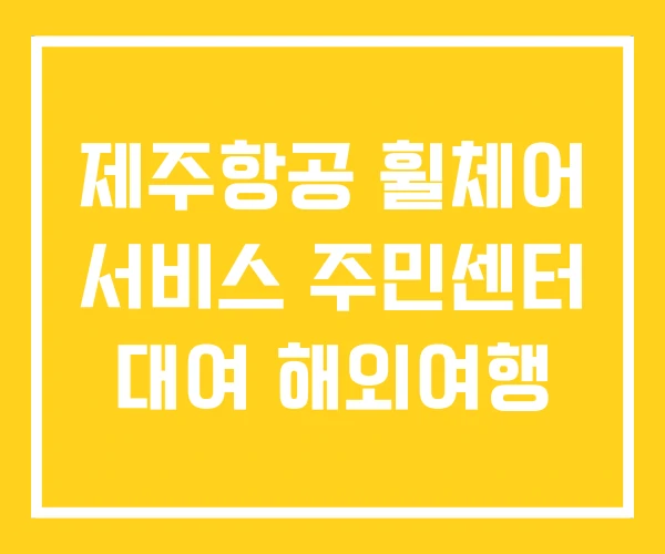 제주항공 휠체어 서비스 주민센터 대여 해외여행 제주항공 휠체어 서비스 주민센터 대여 해외여행